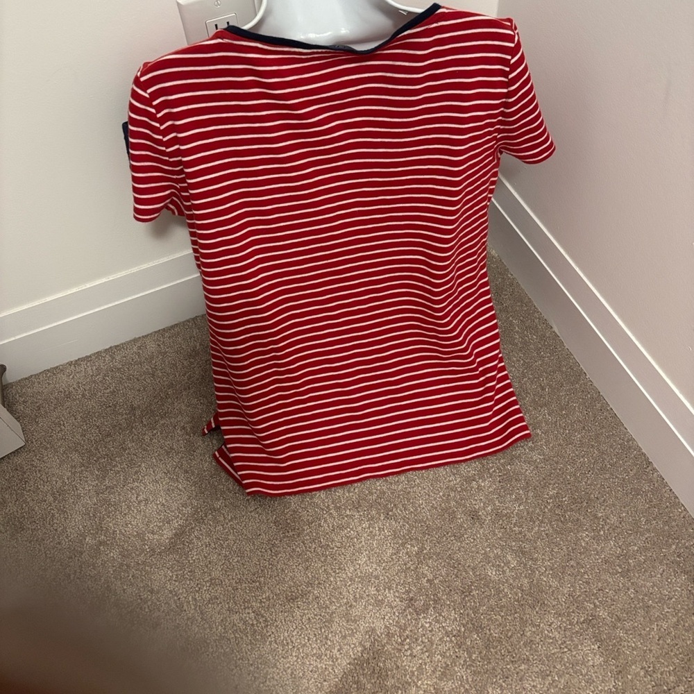 Ralph Lauren  Red and White Striped Tee - Picture 3 of 14